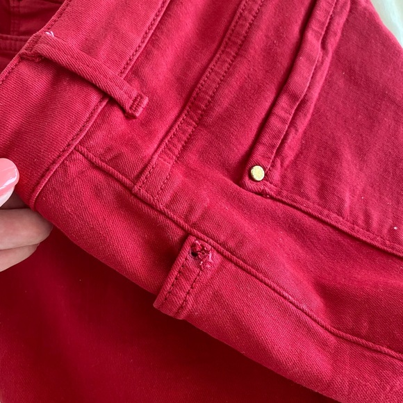 Red Zara women’s skinny jeans size 8 thick and flattering. Missing parts - Picture 4 of 5